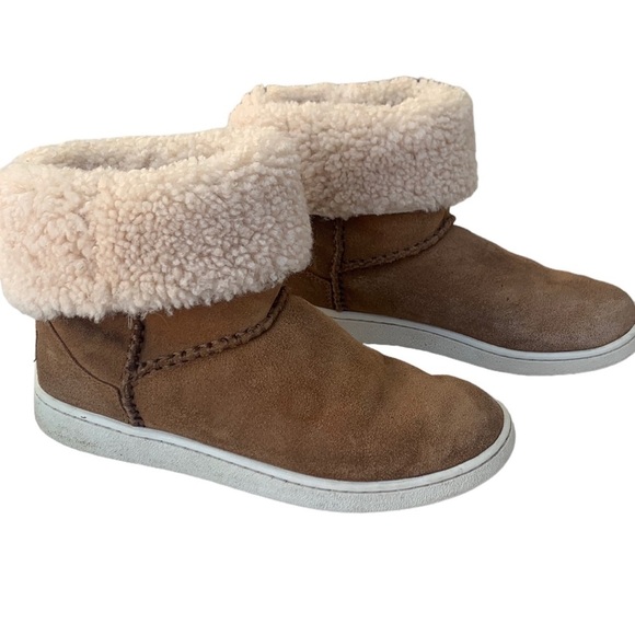 UGG Mika Classic Genuine Shearling Sneaker Boot in Chestnut 6.5 - Picture 3 of 12